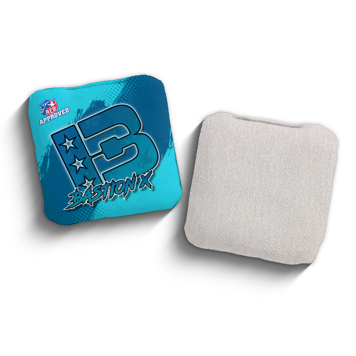 Bastion X Grunge Gradient BLU-BLU ACO Stamped cornhole bags