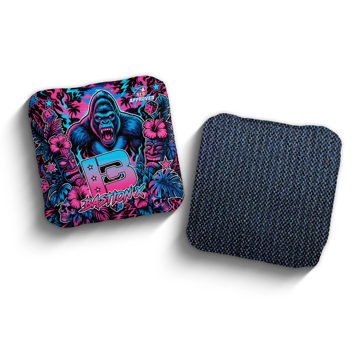 2027 Brotherhood Cornhole Bastion X Tiki Takeover Edition ACO Stamped Cornhole Bags - Jungle Vice