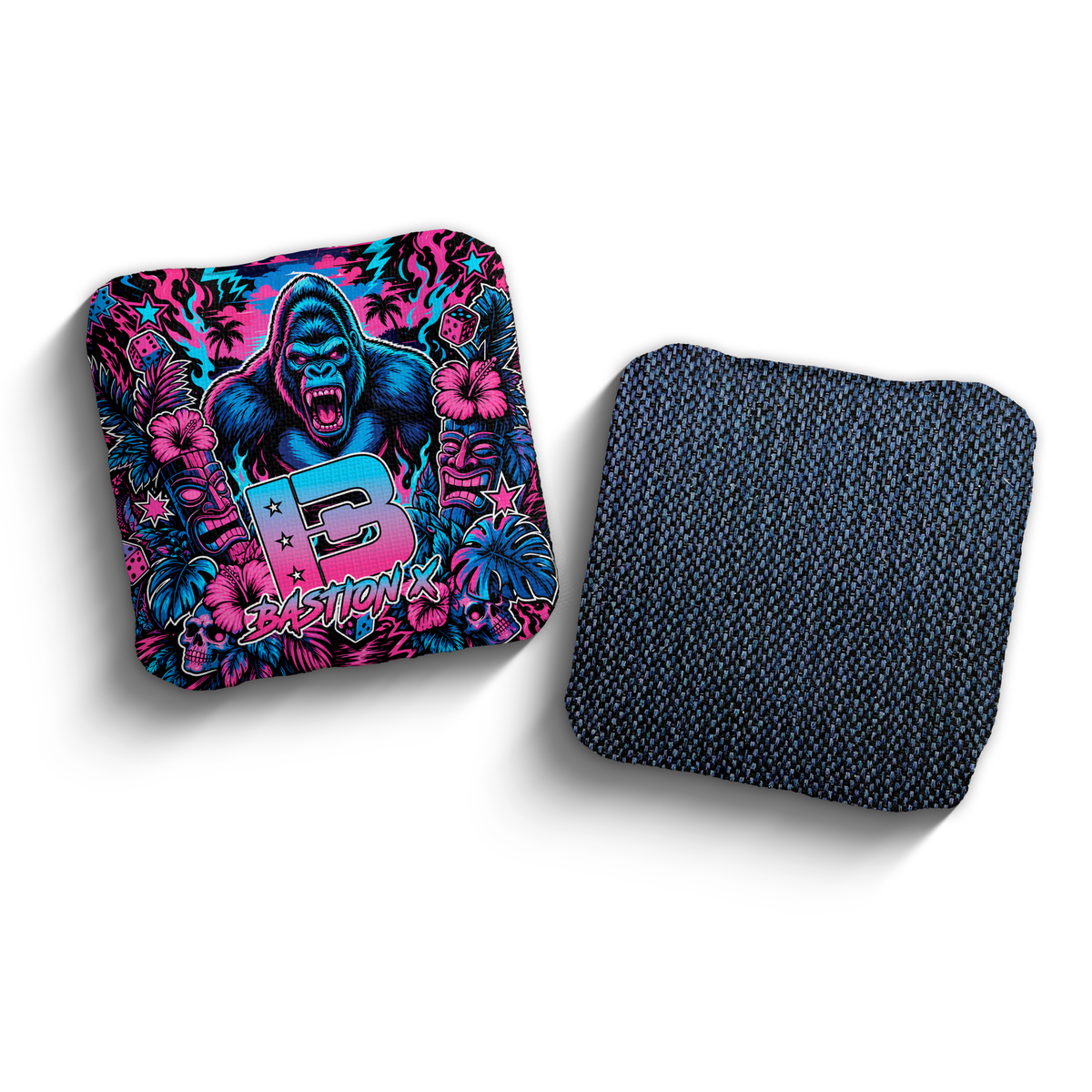 2027 Brotherhood Cornhole Bastion X Tiki Takeover Edition ACO Stamped Cornhole Bags - Jungle Vice