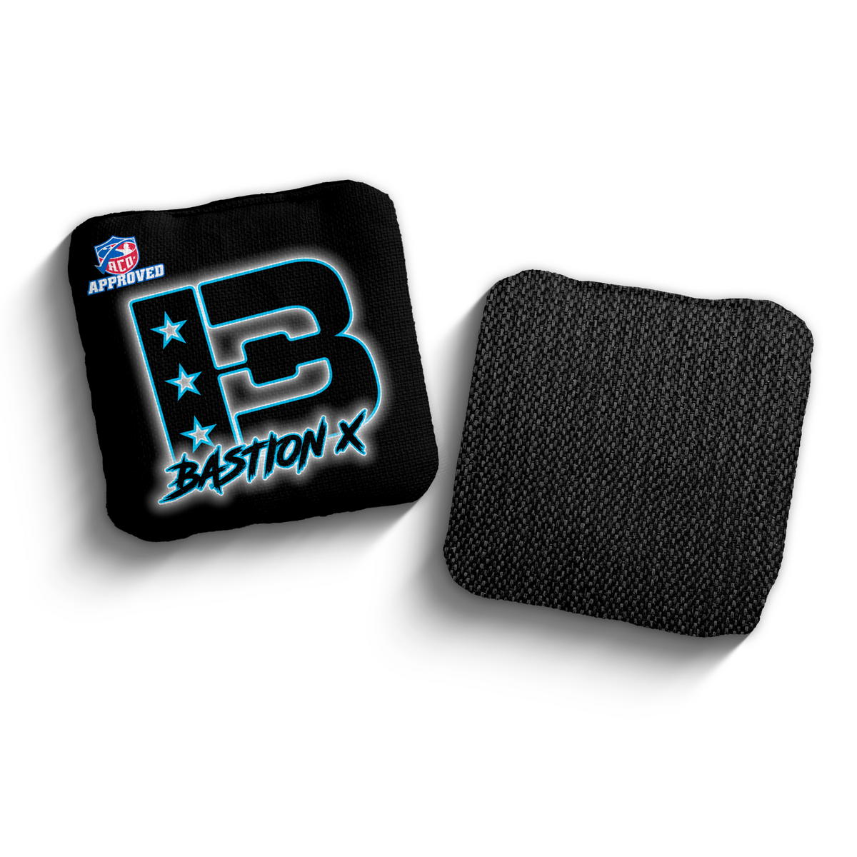 Bastion X Outline BLK-BLU ACO Stamped cornhole bags