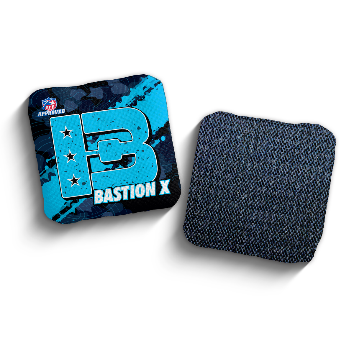 2027 Brotherhood Cornhole Bastion X Ridgeline Edition ACO Stamped Cornhole Bags - Cyan