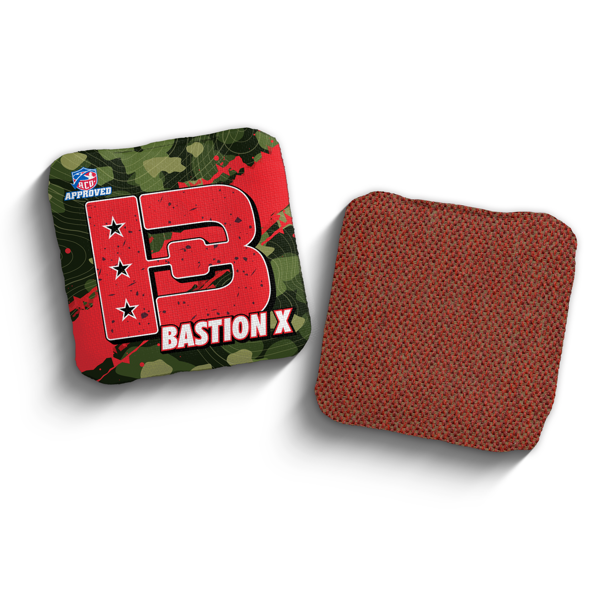 2027 Brotherhood Cornhole Bastion X Ridgeline Edition ACO Stamped Cornhole Bags - Red