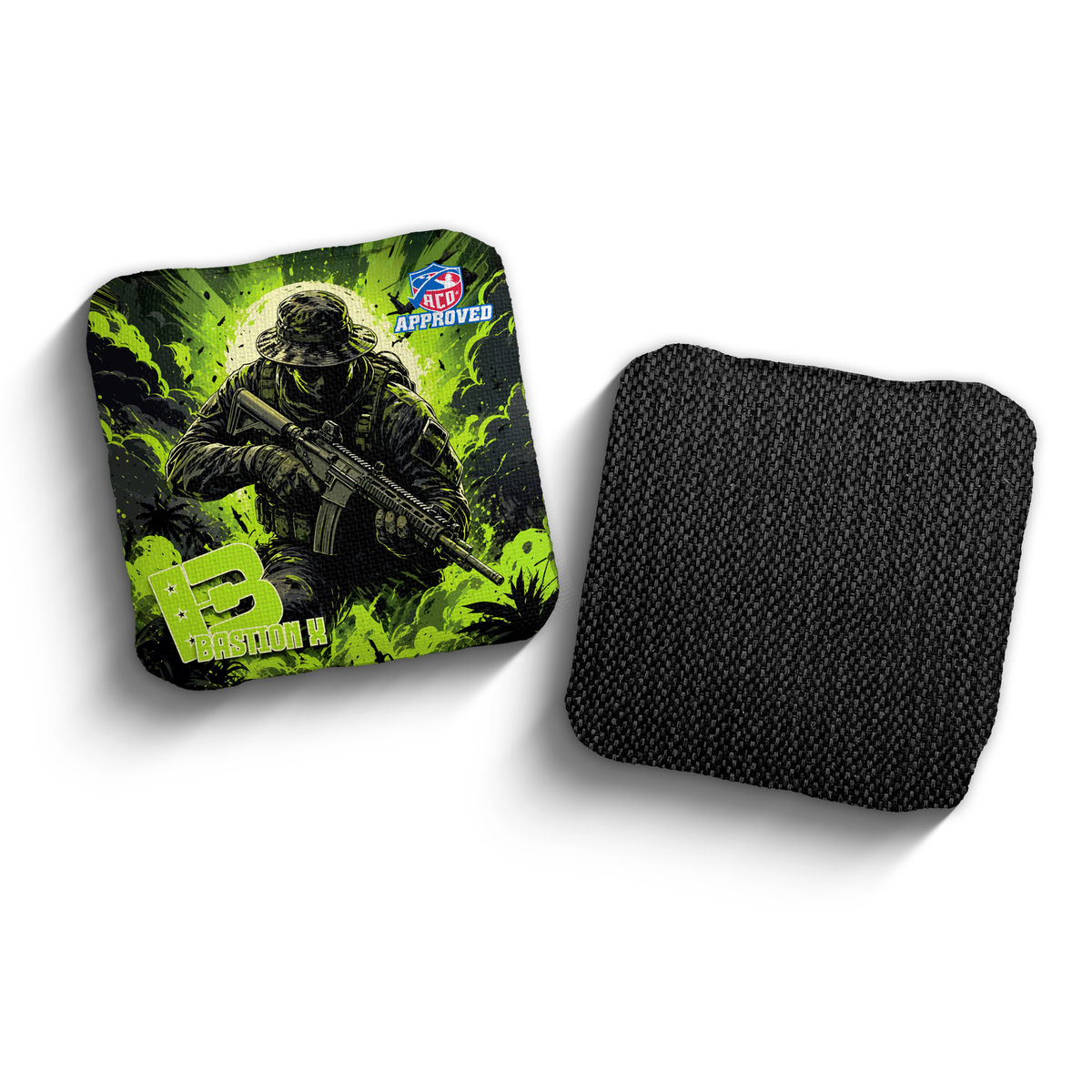 2027 Brotherhood Cornhole Bastion X Recon Edition ACO Stamped Cornhole Bags - Toxic Recon
