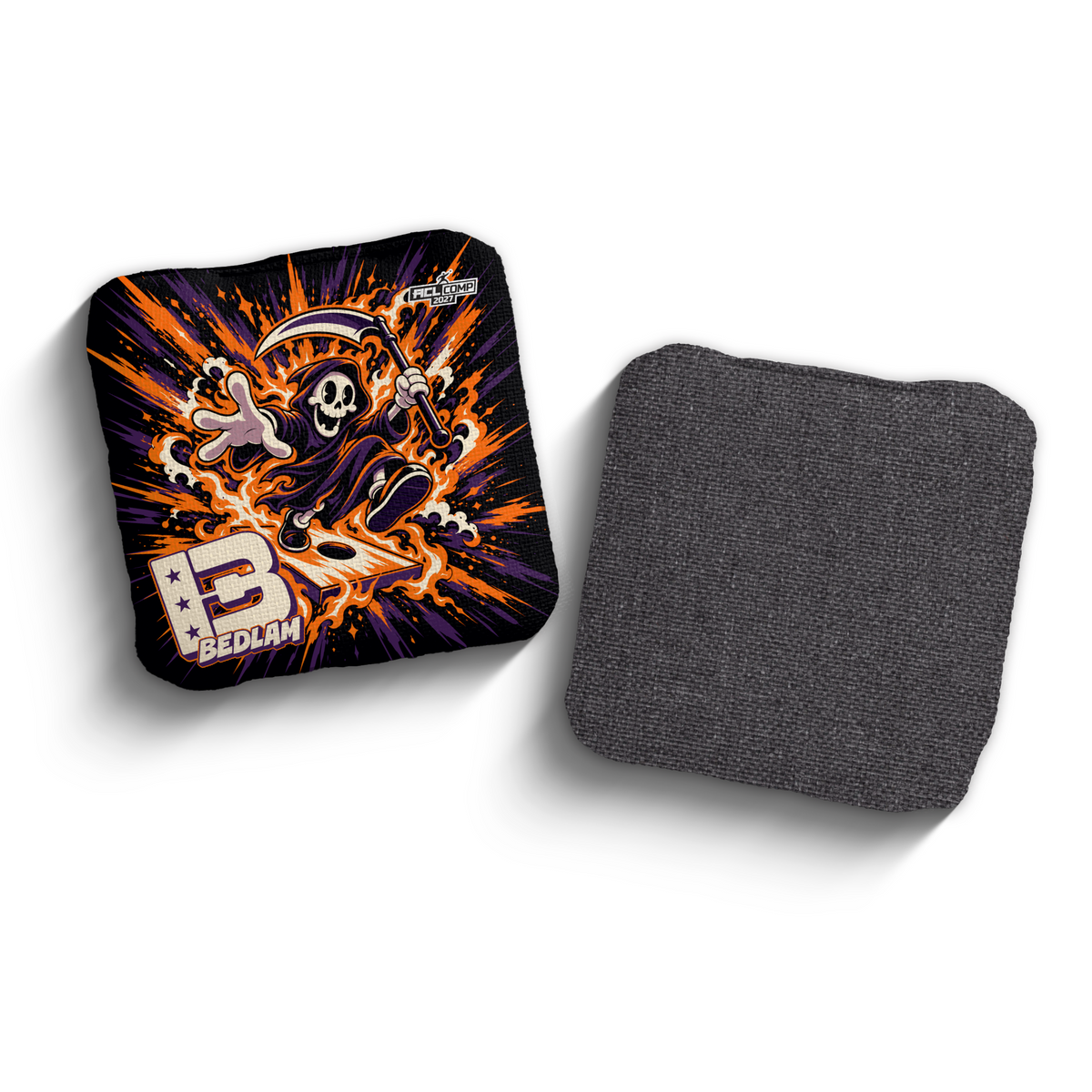 2027 Brotherhood Cornhole Bedlam Reaper Parade Edition ACL Comp Stamped Cornhole Bags - Orange