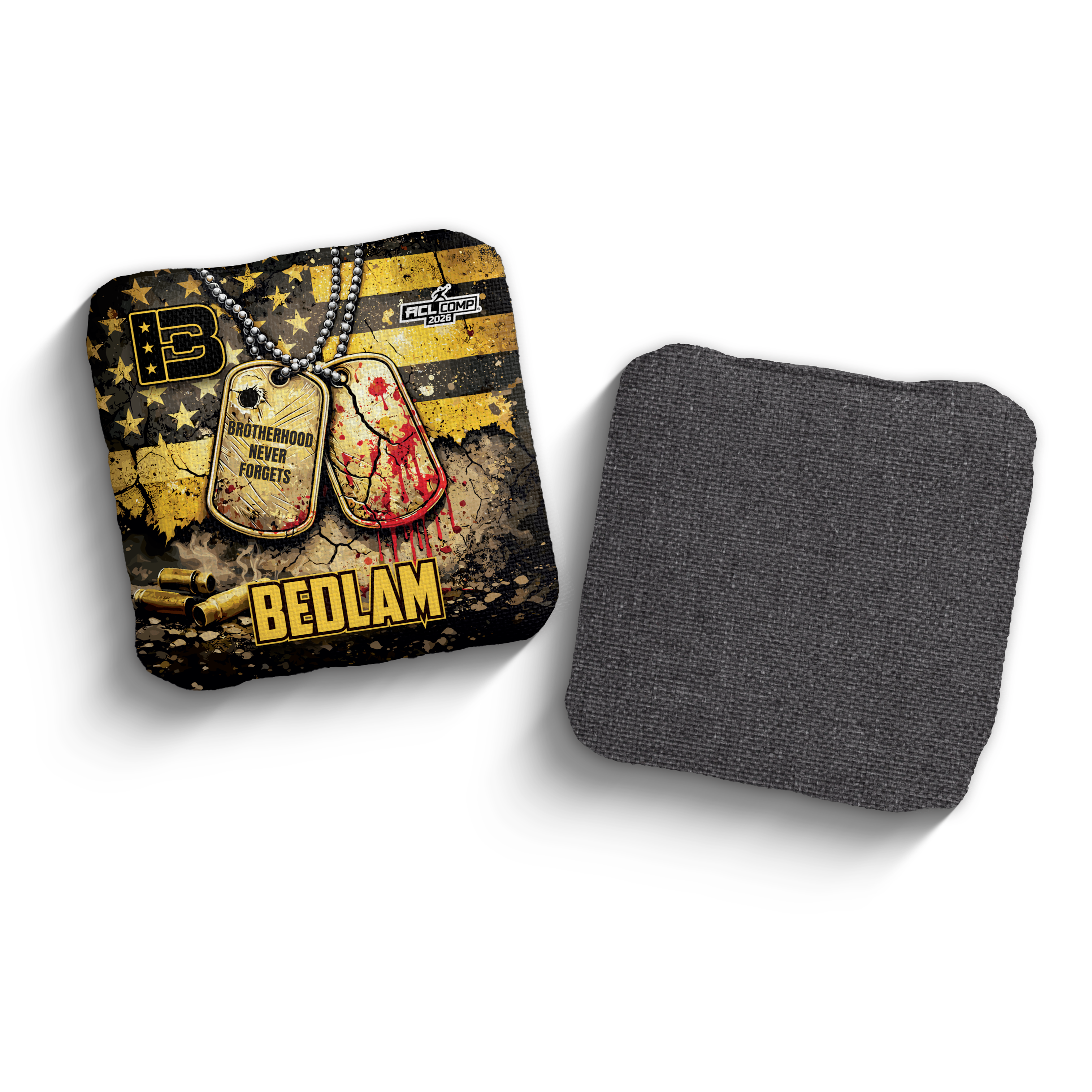 2026 Brotherhood Cornhole Bedlam Memorial Day Edition ACL Comp Stamped Cornhole Bags