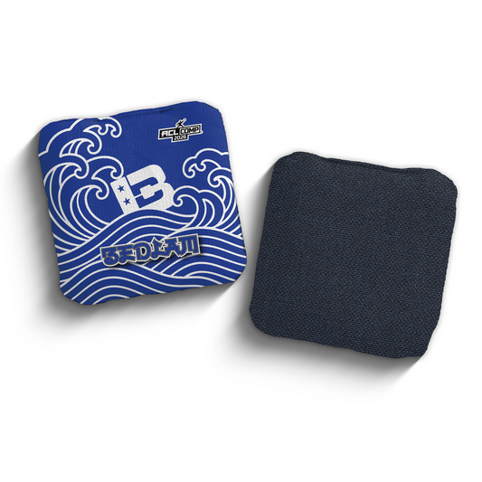 2026 Brotherhood Cornhole Bedlam Japanese Wave Edition ACL Pro Stamped Cornhole Bags