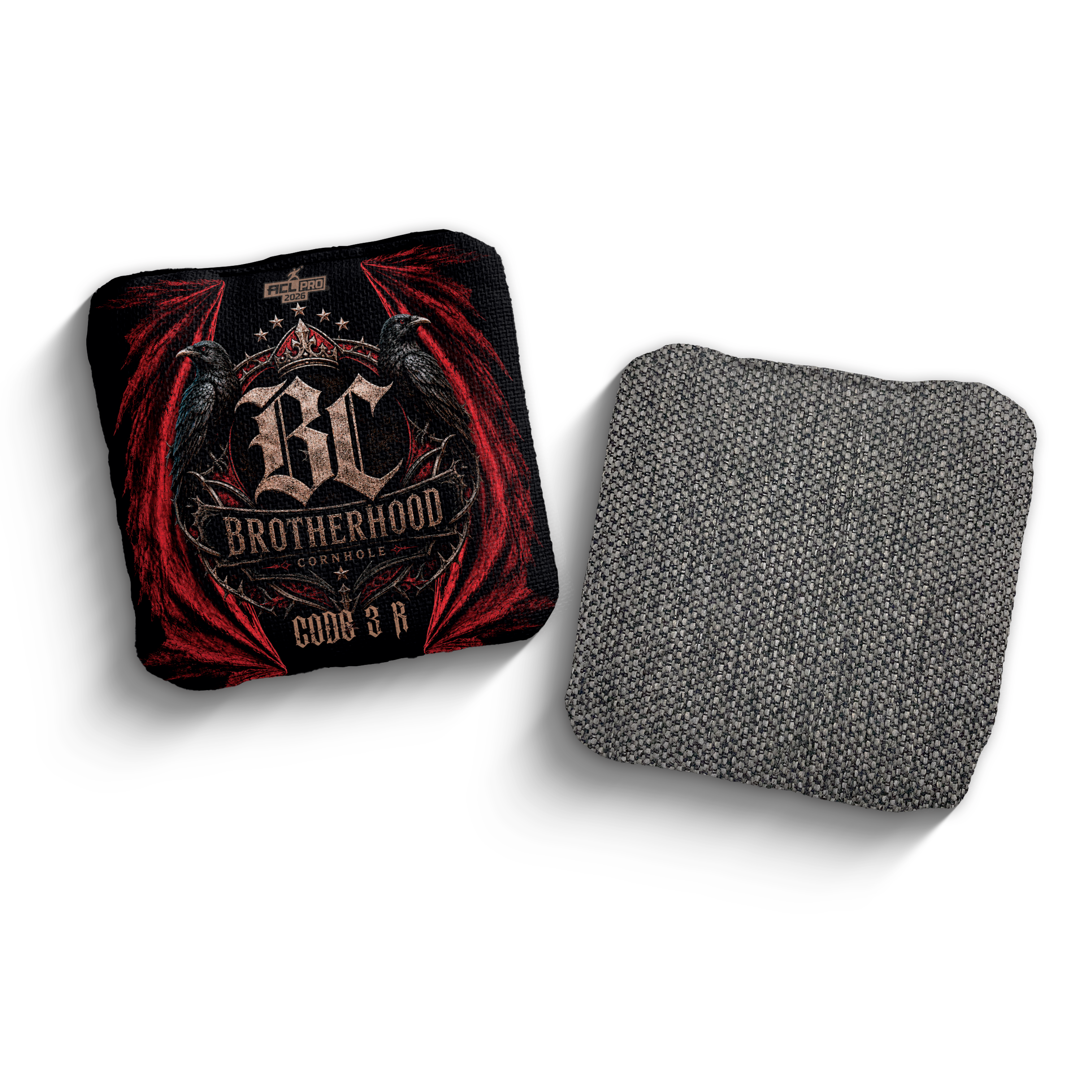 2026 Brotherhood Cornhole Code 3 Black Crown Edition ACL Pro Stamped Cornhole Bags