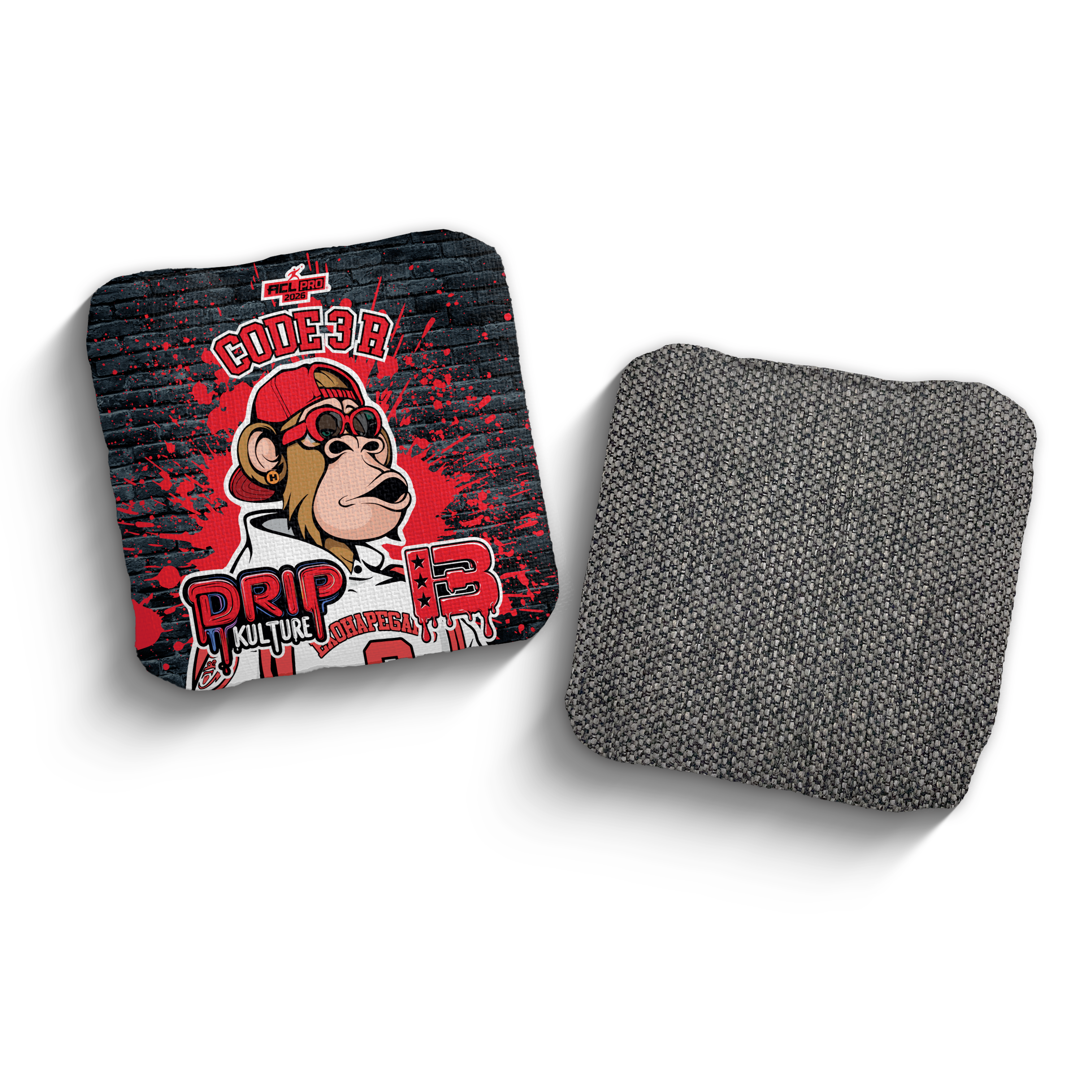 2026 Brotherhood Cornhole Code 3 Drip Kulture Collaboration ACL Pro Stamped Cornhole Bags - Brotherhood Cornhole