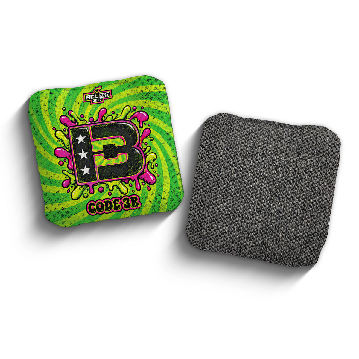 Code 3 Acid Slime Edition cornhole bags