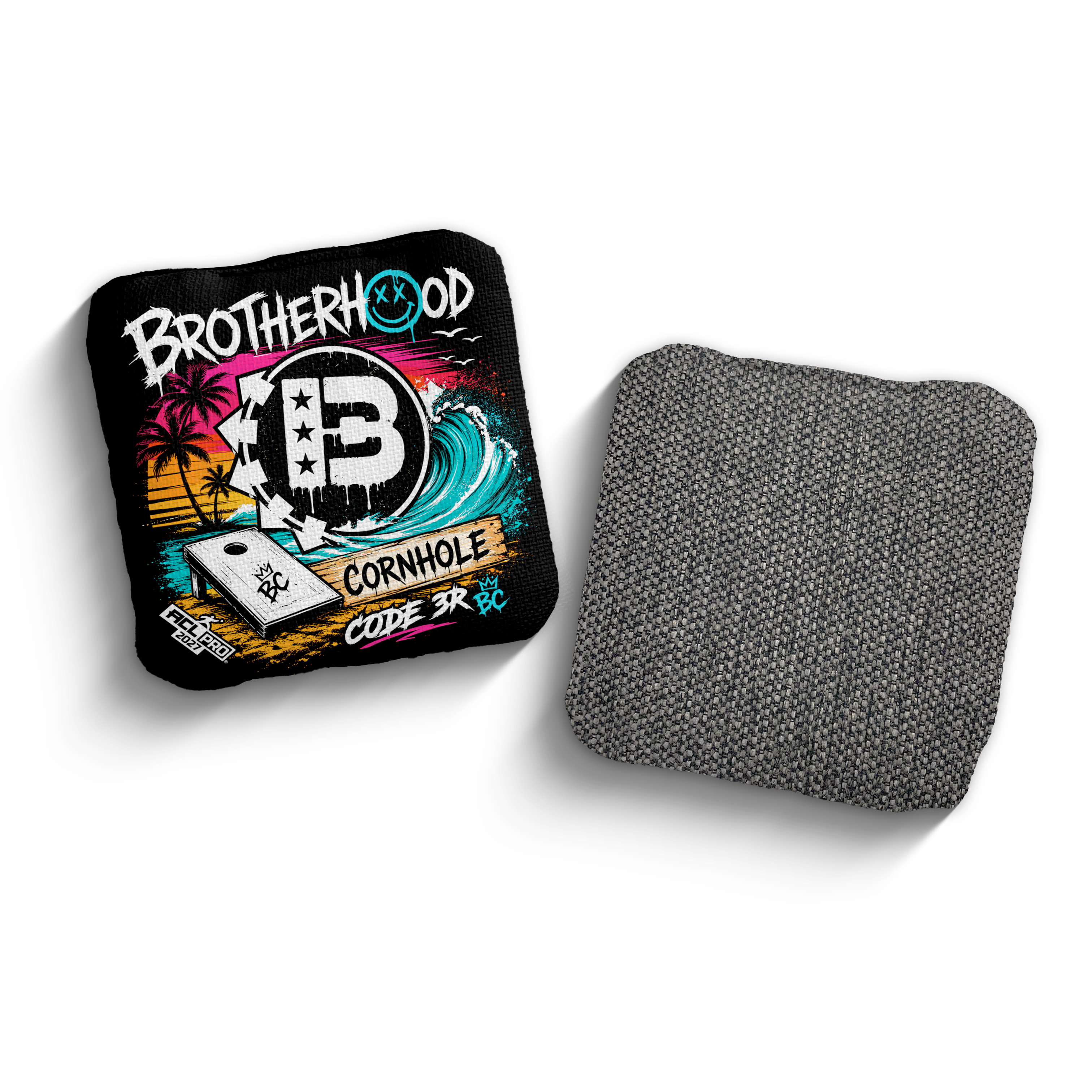2027 Brotherhood Cornhole Code 3 Beach Punk Edition ACL Pro Stamped Cornhole Bags - Brotherhood Cornhole