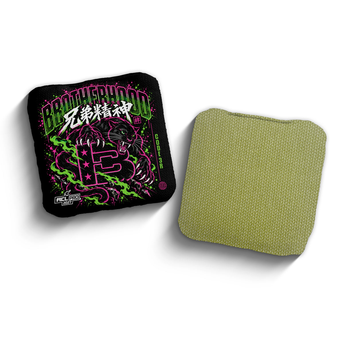 Brotherhood Cornhole Code 3 Different Breed panther design cornhole bags