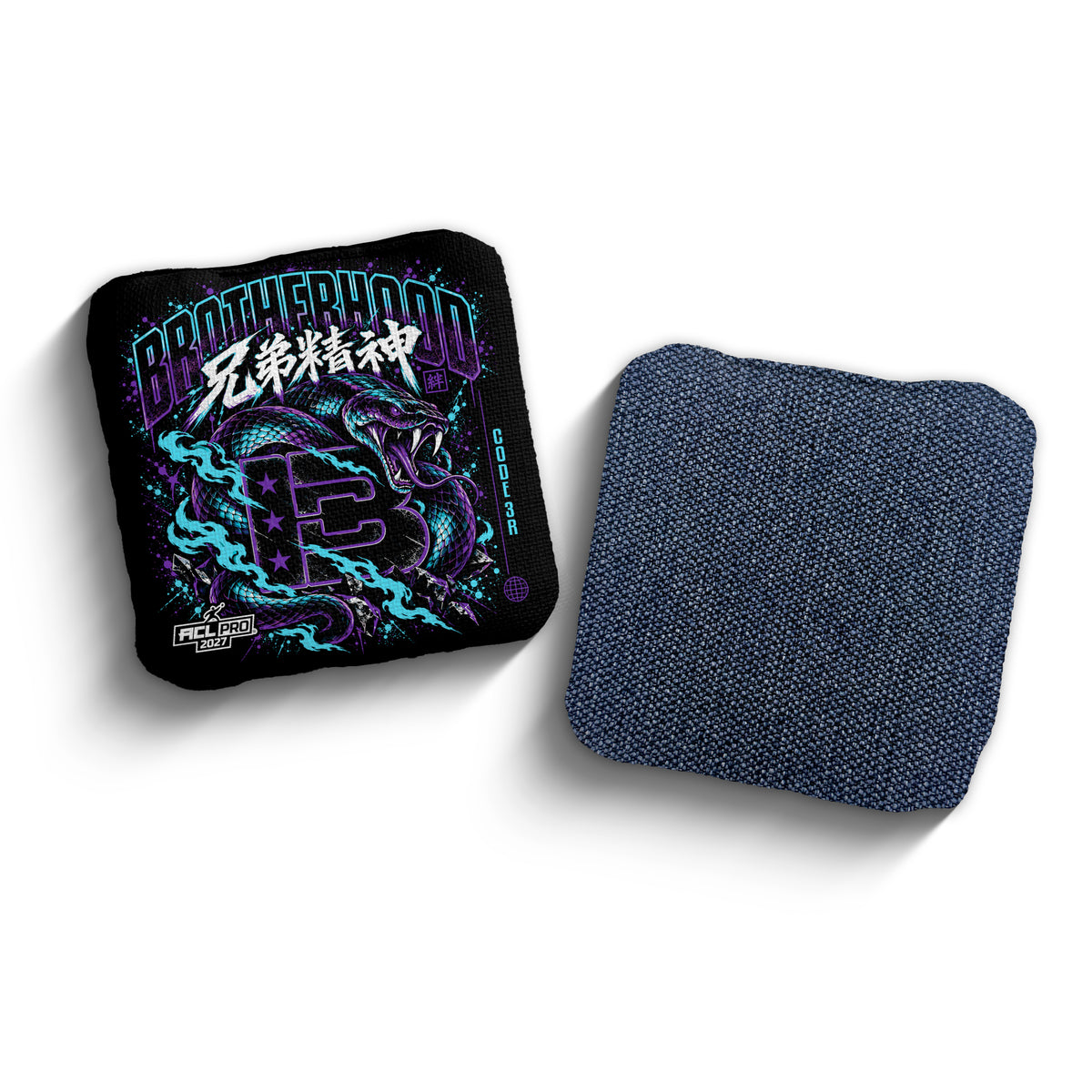 Brotherhood Cornhole Code 3 Different Breed snake design cornhole bags