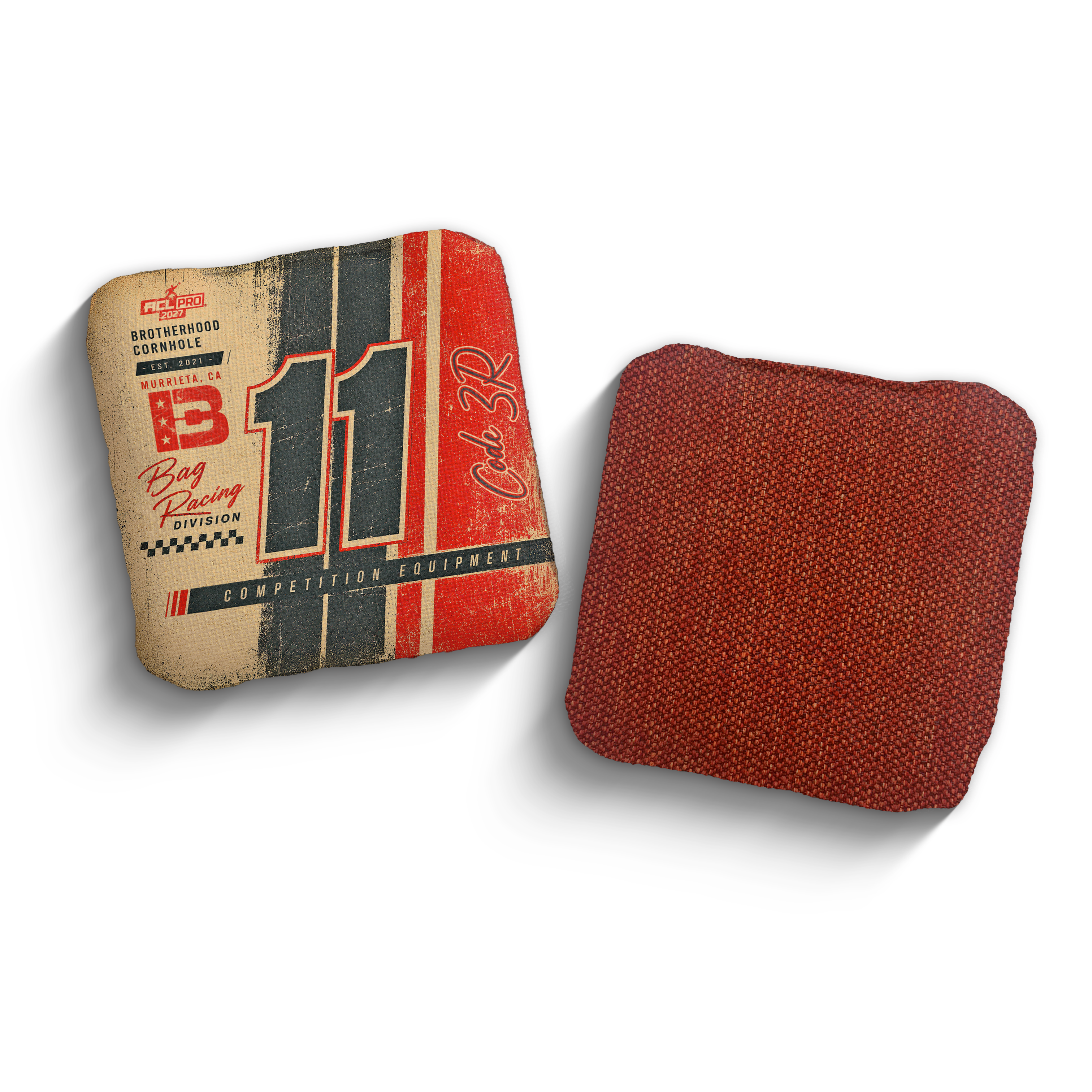 2027 Brotherhood Cornhole Code 3 Pole Position Edition ACL Pro Stamped Cornhole Bags - Brotherhood Cornhole