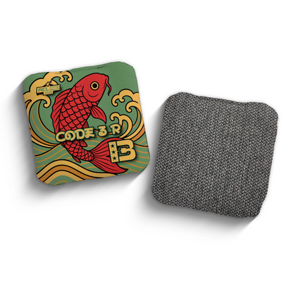 2026 Brotherhood Cornhole Code 3 Koi Fish Edition ACL Pro Stamped Cornhole Bags