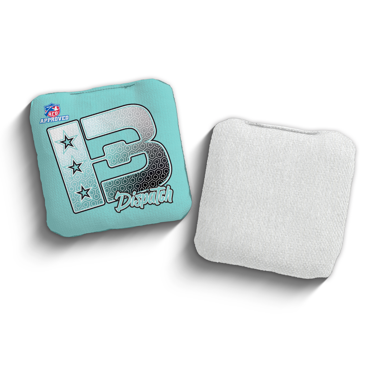 2027 Brotherhood Cornhole Dispatch Hexagon Edition ACO Stamped Cornhole Bags - Aqua