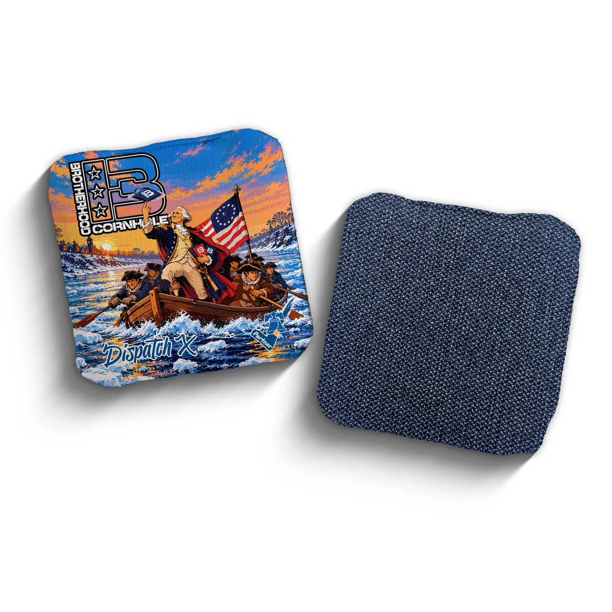 Dispatch X George Washington Edition PCA Stamped cornhole bags