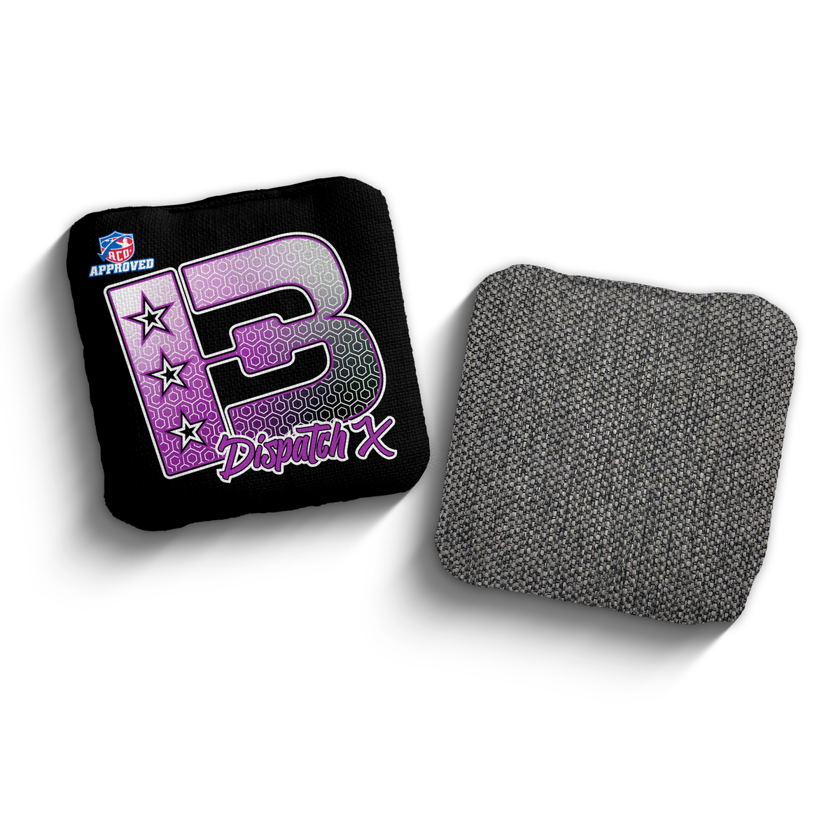 2027 Brotherhood Cornhole Dispatch X Hexagon Edition ACO Stamped Cornhole Bags - Purple