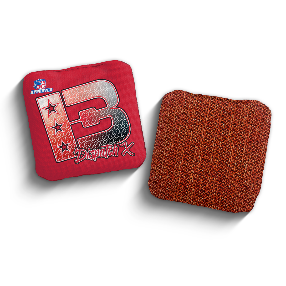 2027 Brotherhood Cornhole Dispatch X Hexagon Edition ACO Stamped Cornhole Bags - Crimson