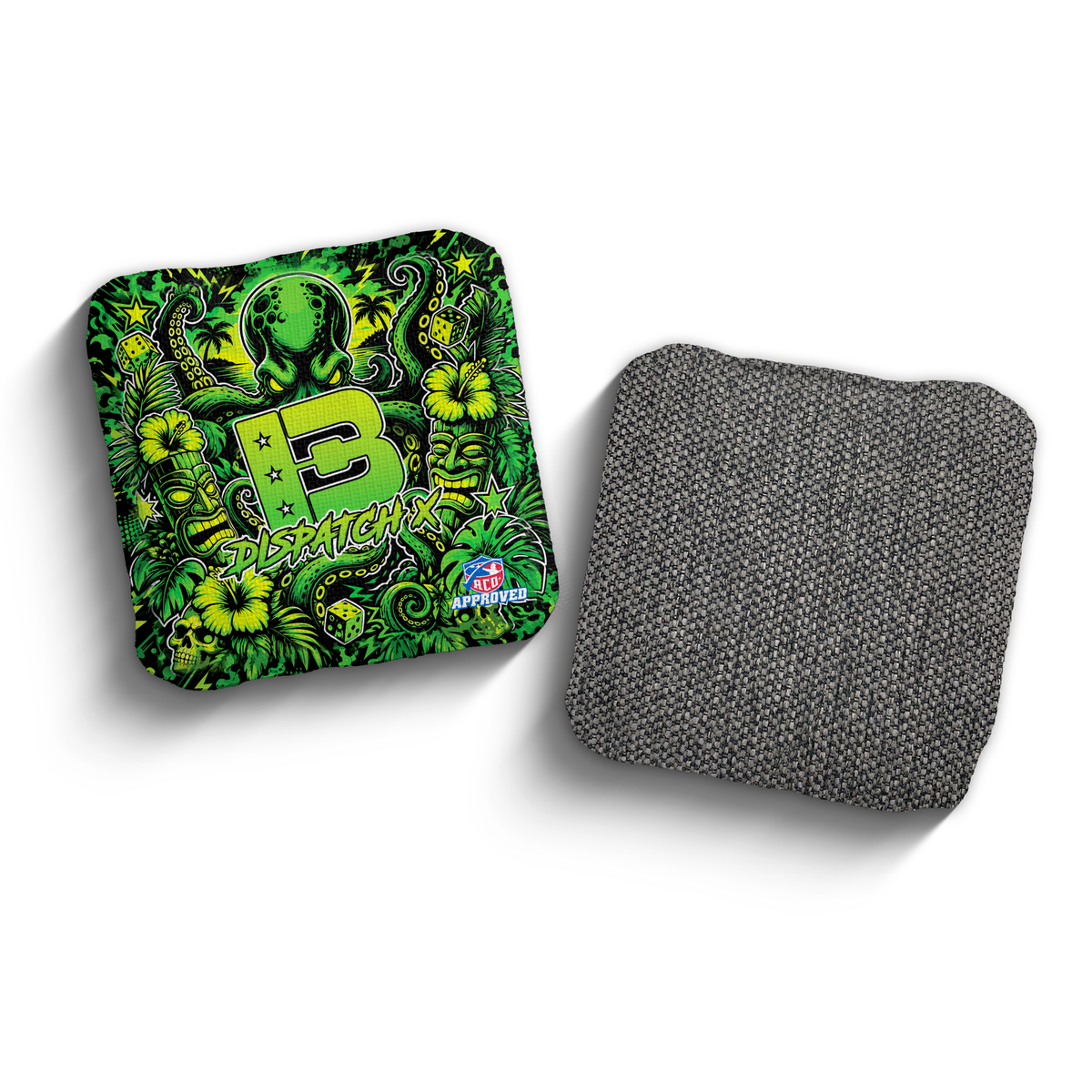 2027 Brotherhood Cornhole Dispatch X Tiki Takeover Edition ACO Stamped Cornhole Bags - Kraken Cove