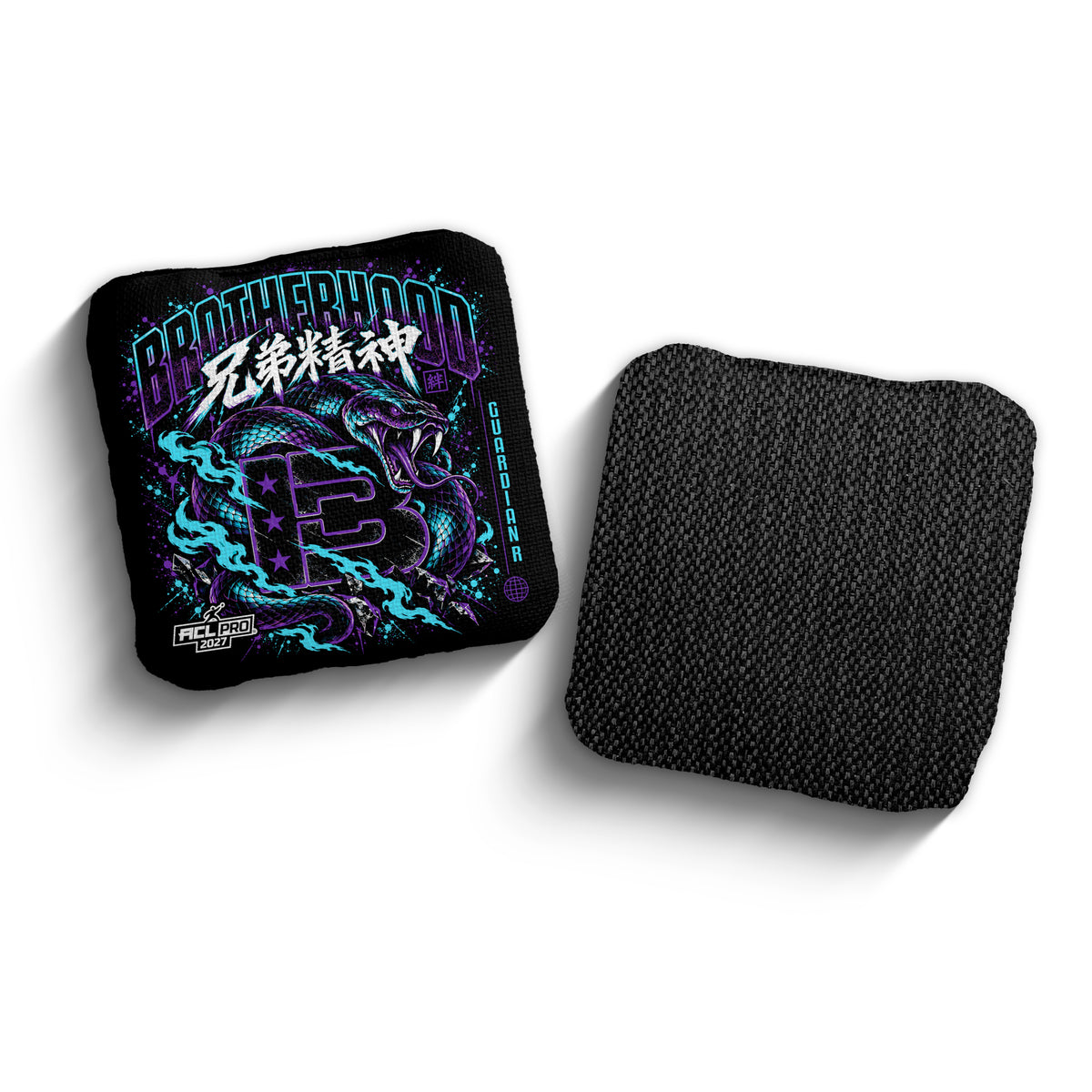 Brotherhood Cornhole Guardian Different Breed snake design cornhole bags