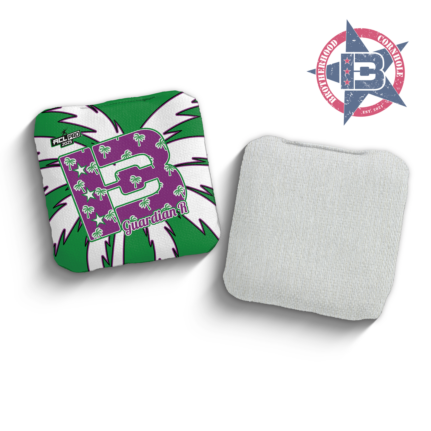2025 Brotherhood Cornhole Guardian Palm Edition ACL Pro Stamped Cornhole Bags