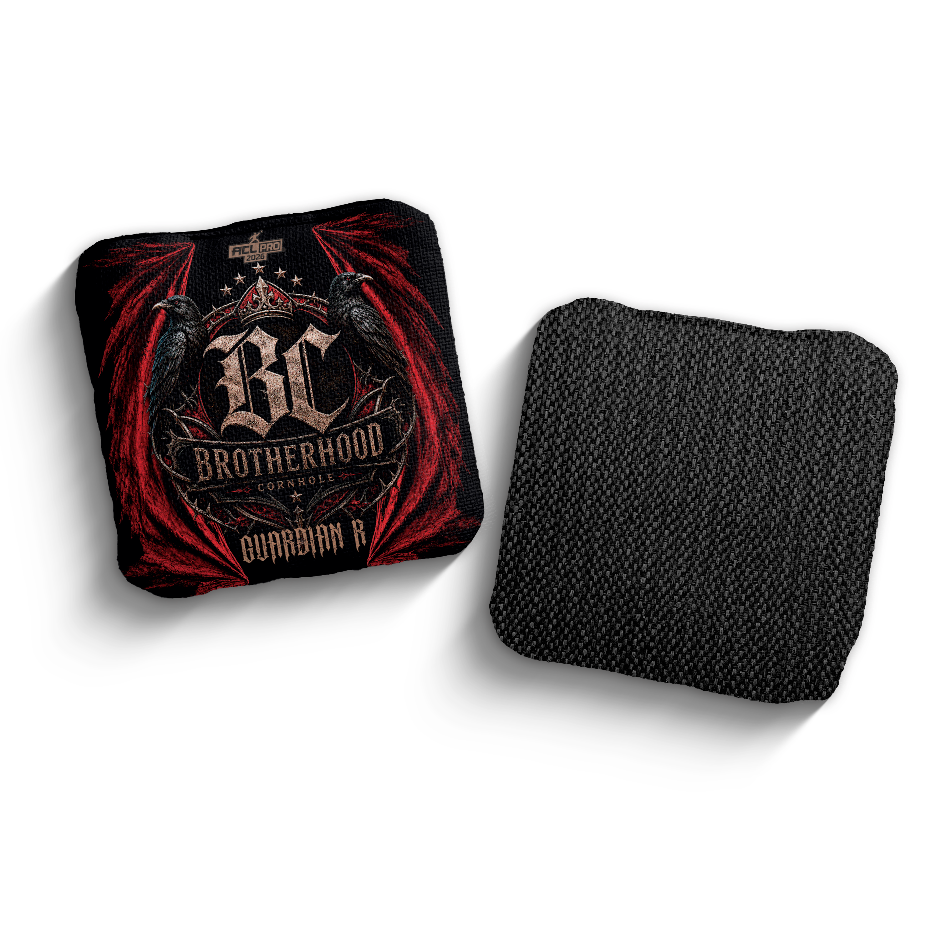 2026 Brotherhood Cornhole Guardian Black Crown Edition ACL Pro Stamped Cornhole Bags