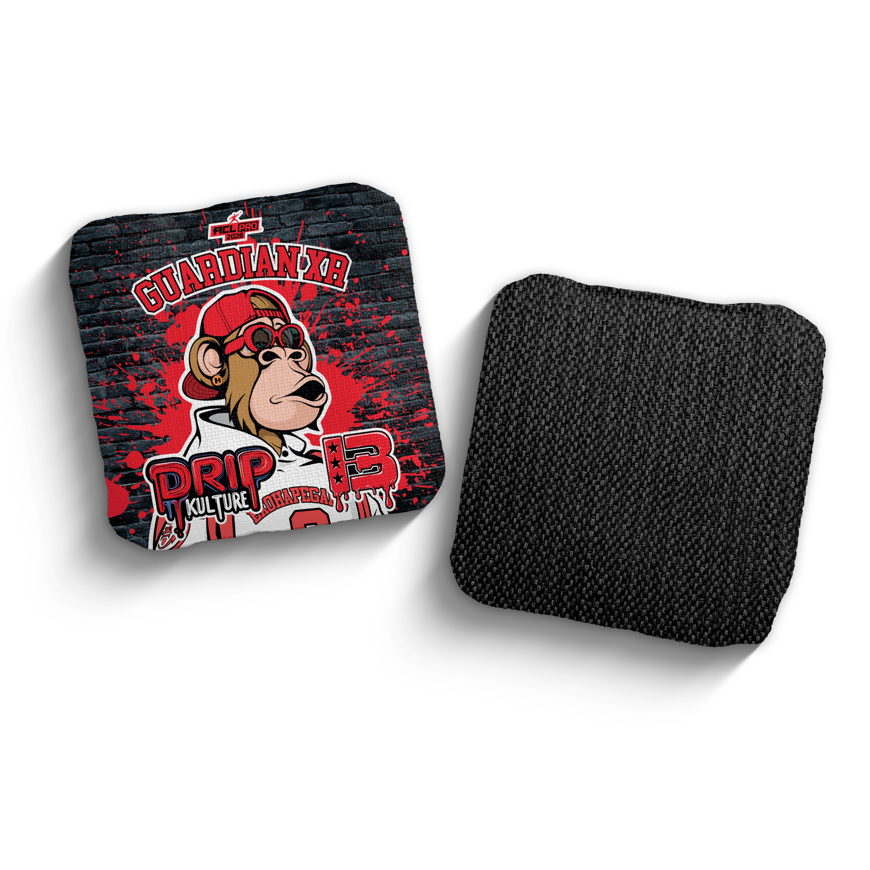 2026 Brotherhood Cornhole Guardian X Drip Kulture Collaboration ACL Pro Stamped Cornhole Bags - Brotherhood Cornhole