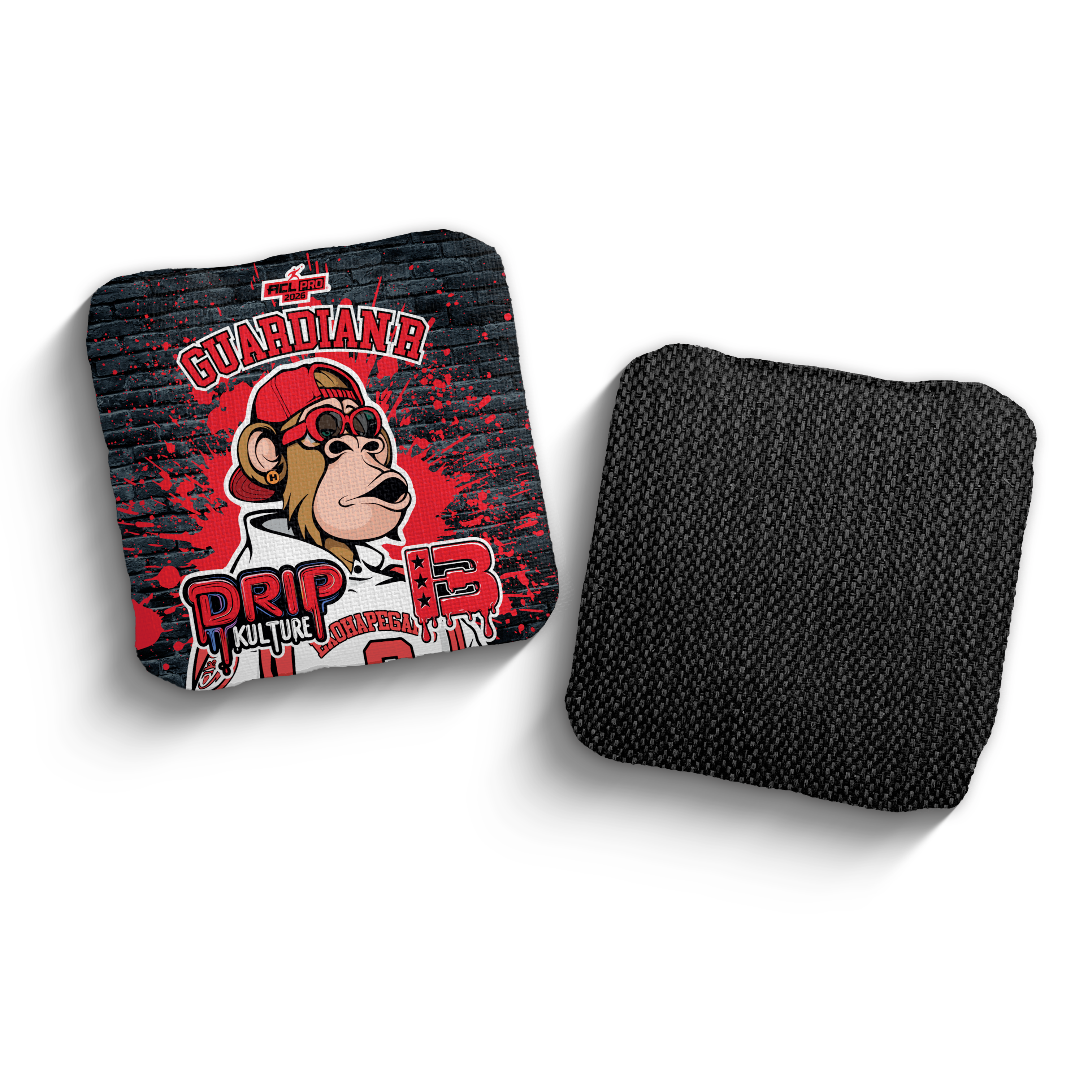2026 Brotherhood Cornhole Guardian Drip Kulture Collaboration ACL Pro Stamped Cornhole Bags - Brotherhood Cornhole