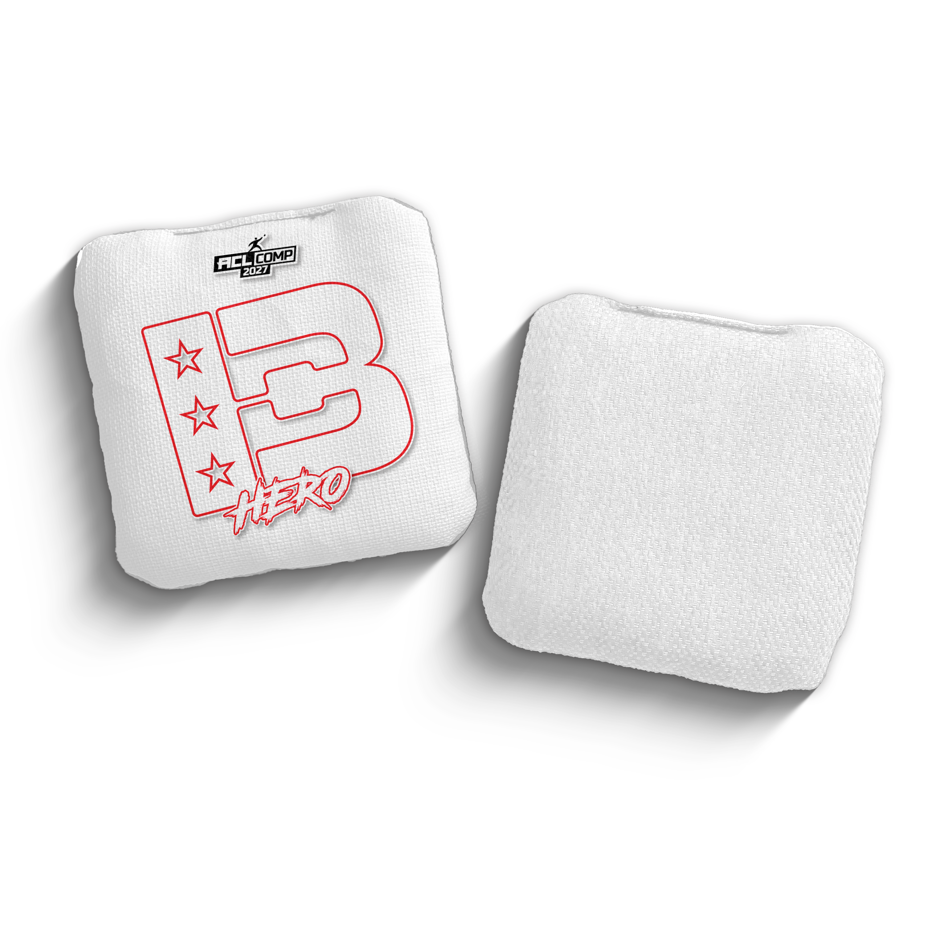 2027 Brotherhood Cornhole Hero White Outline Edition ACL Comp Stamped Cornhole Bags