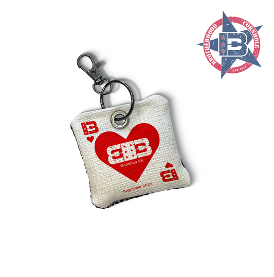 Brotherhood Cornhole Black Heart Edition Key Chain