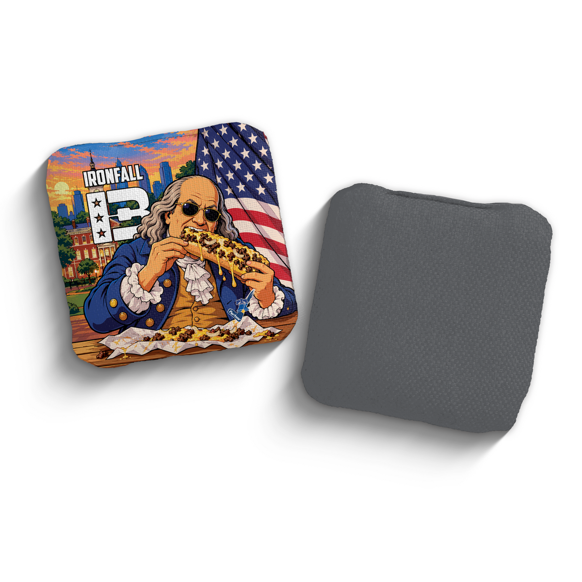 Ironfall Benjamin Franklin Edition PCA Stamped cornhole bags