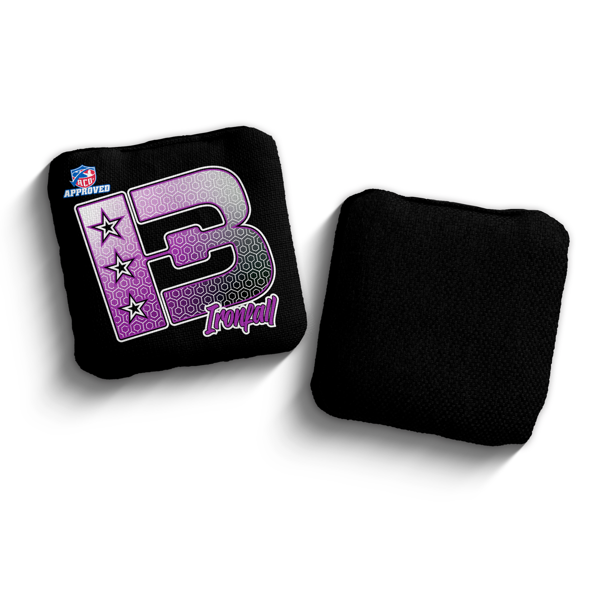 2027 Brotherhood Cornhole Ironfall Hexagon Edition ACO Stamped Cornhole Bags - Purple