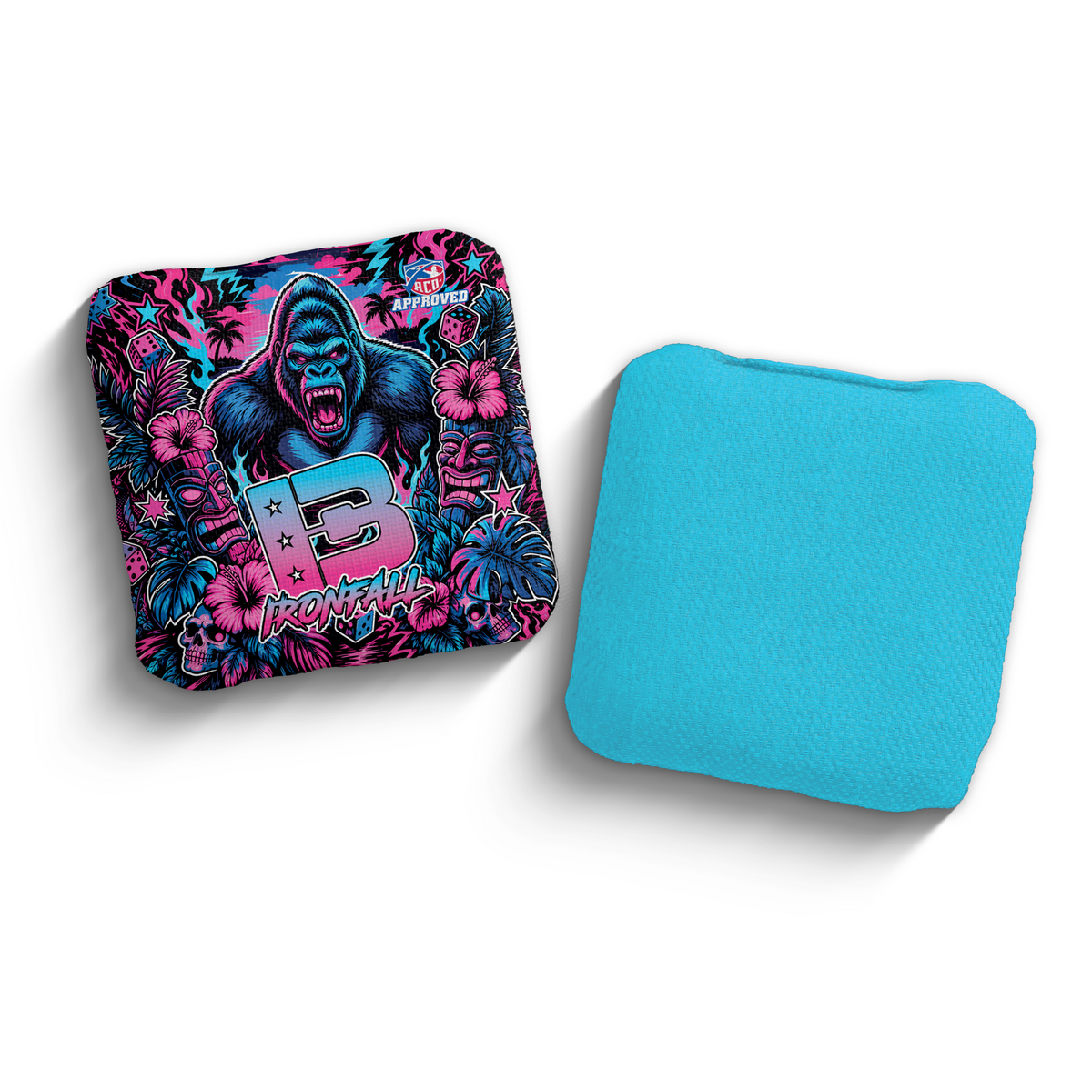 2027 Brotherhood Cornhole Ironfall Tiki Takeover Edition ACO Stamped Cornhole Bags - Jungle Vice