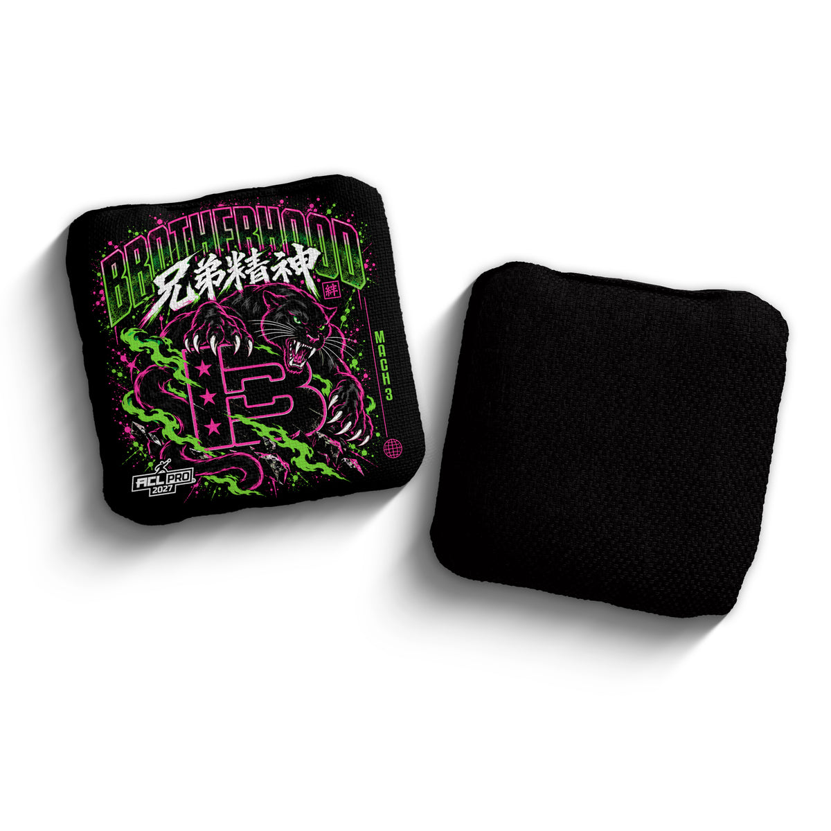 Brotherhood Cornhole Mach 3 Different Breed panther design cornhole bags