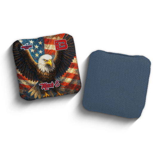 2026 Brotherhood Cornhole Mach 3 American Eagle Edition ACL Pro Stamped Cornhole Bags