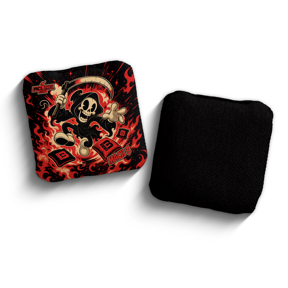 2027 Brotherhood Cornhole Mach 3 Reaper Parade Edition ACL Pro Stamped Cornhole Bags - Red