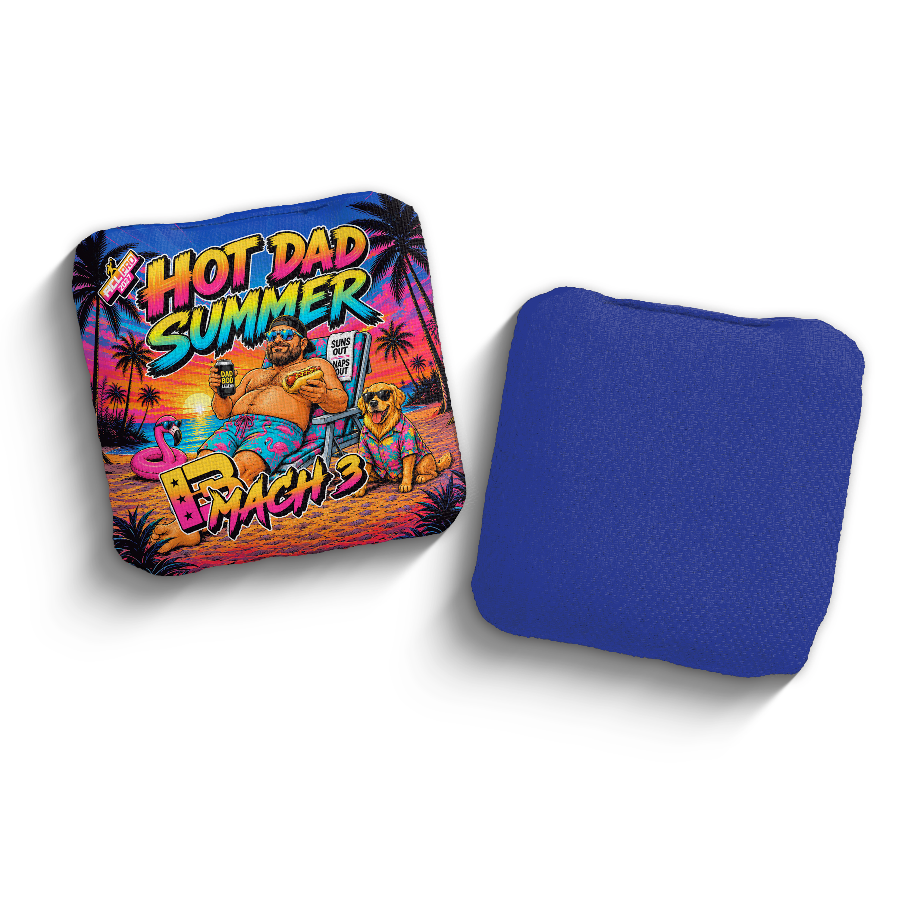 2027 Brotherhood Cornhole Mach 3 Hot Dad Summer Edition ACL Pro Stamped Cornhole Bags