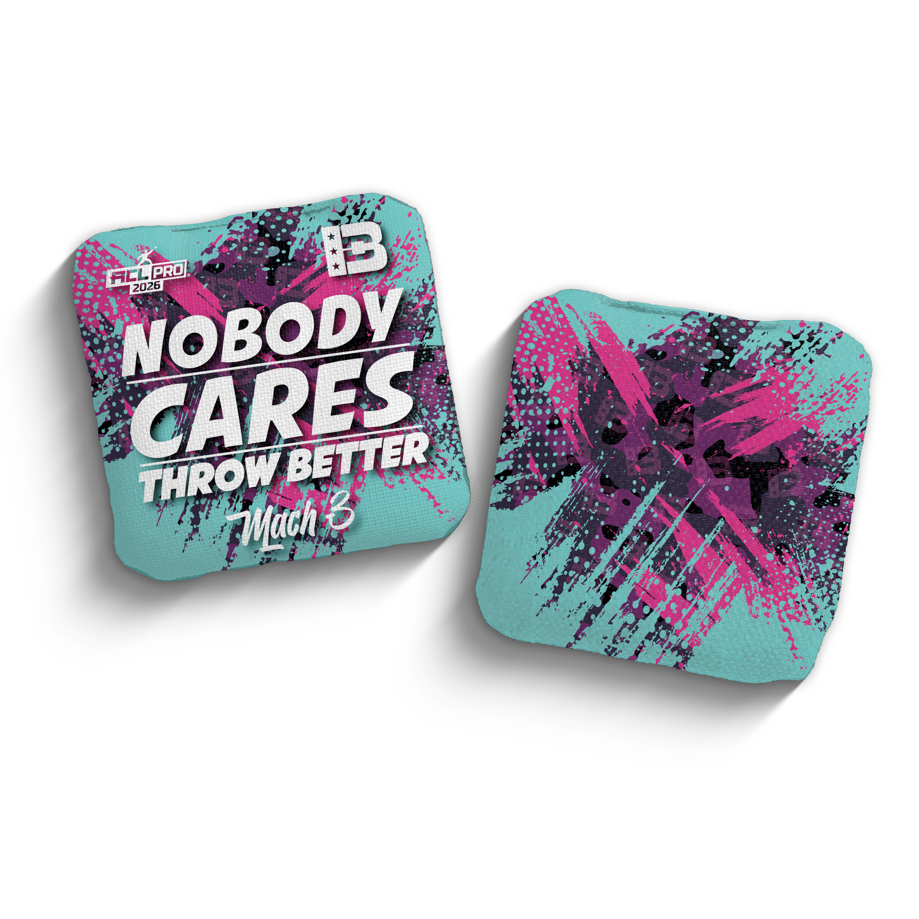 2026 Brotherhood Cornhole Mach 3 Nobody Cares Throw Better Edition ACL Pro Stamped Cornhole Bags - Brotherhood Cornhole