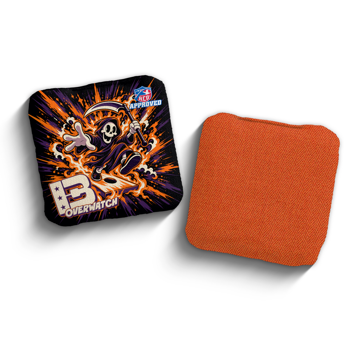 2027 Brotherhood Cornhole Overwatch Reaper Parade Edition ACO Stamped Cornhole Bags - Orange