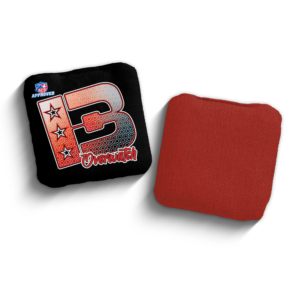 2027 Brotherhood Cornhole Overwatch Hexagon Edition ACO Stamped Cornhole Bags - Red