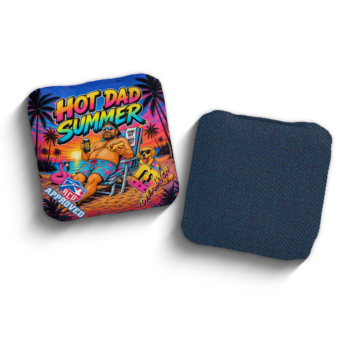 Overwatch Hot Dad Summer ACO Stamped cornhole bags
