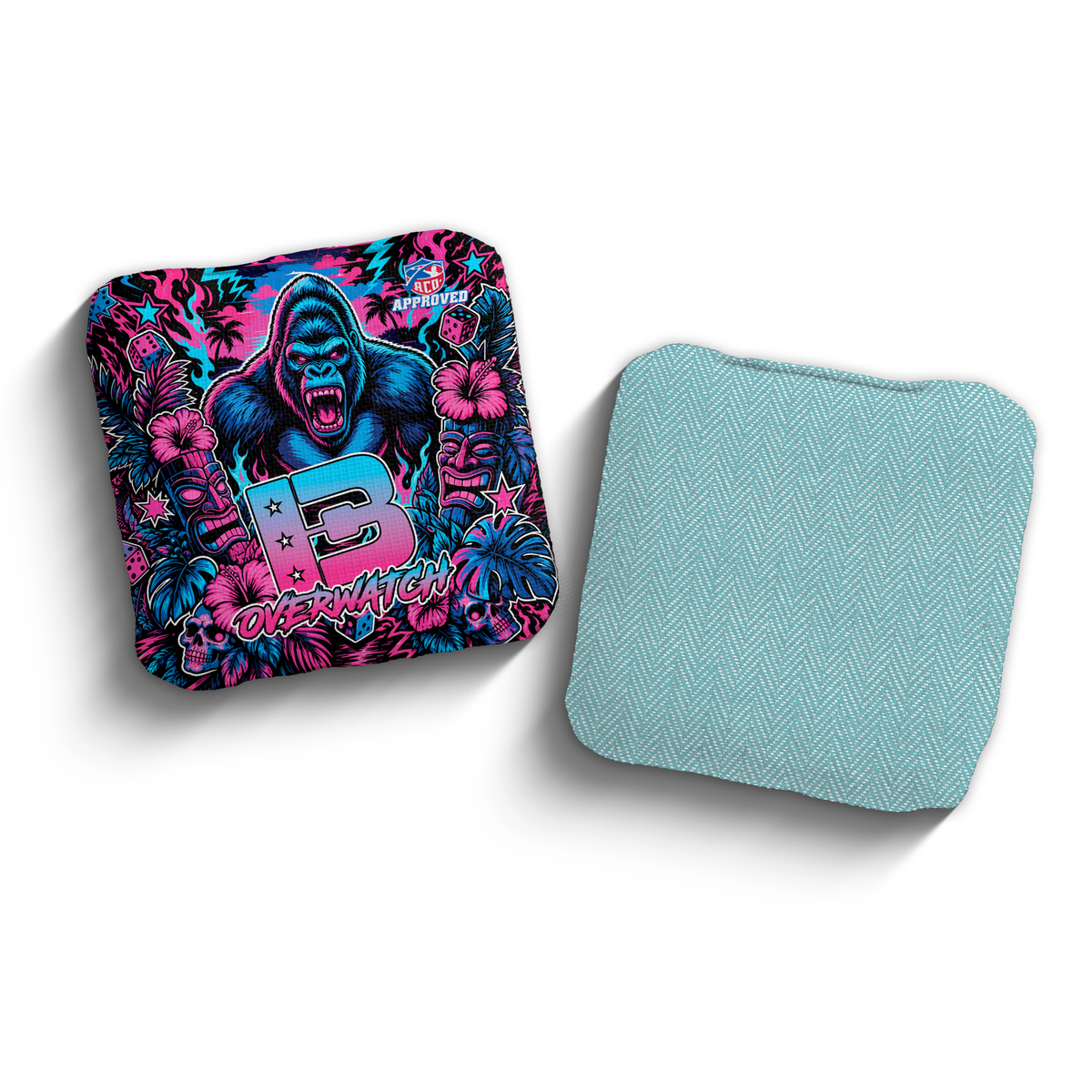 2027 Brotherhood Cornhole Overwatch Tiki Takeover Edition ACO Stamped Cornhole Bags - Jungle Vice