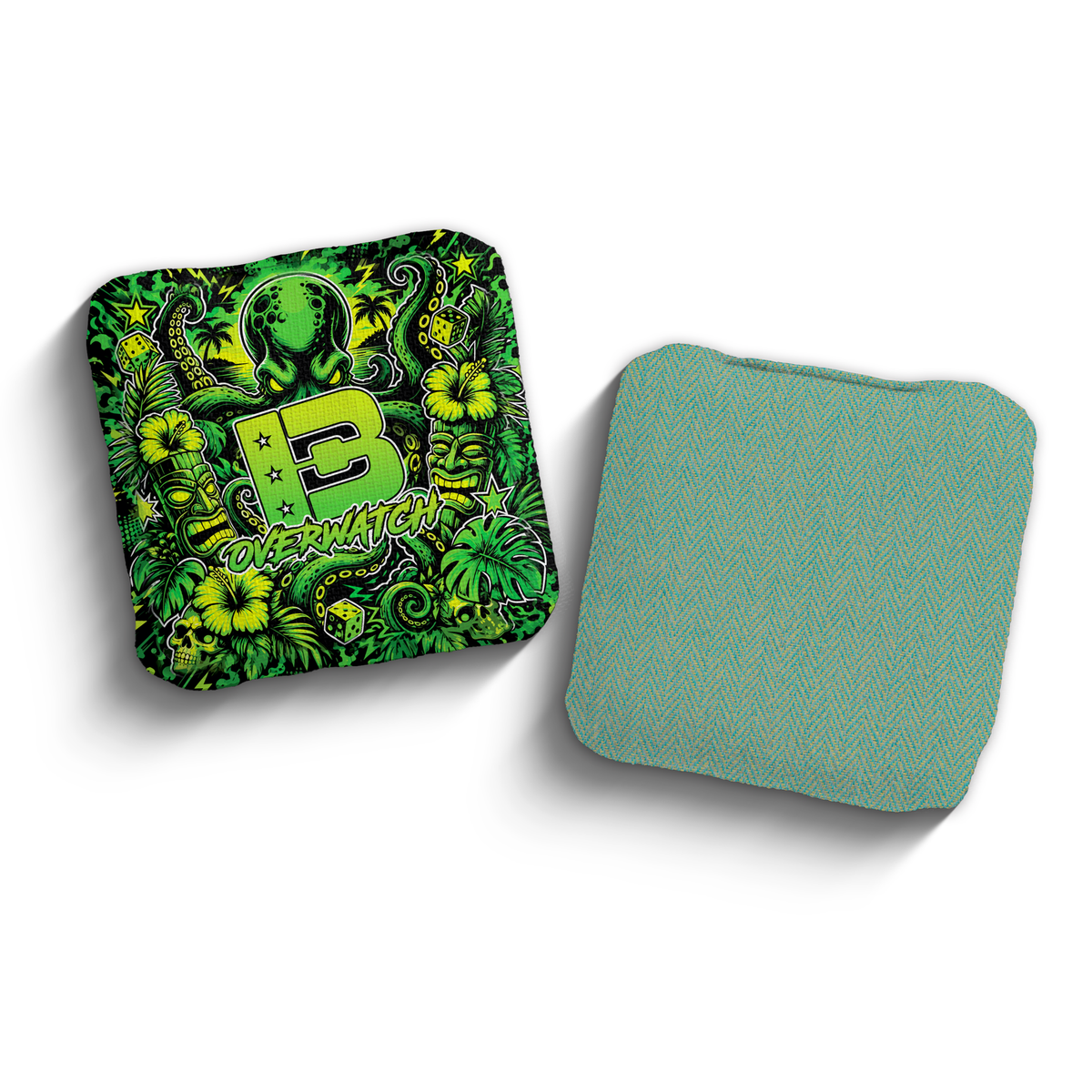2027 Brotherhood Cornhole Overwatch Tiki Takeover Edition ACO Stamped Cornhole Bags - Kraken Cove