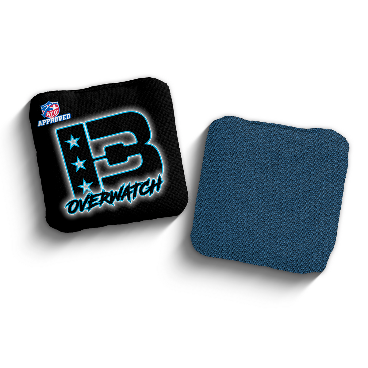 Overwatch Outline BLK-BLU ACO Stamped cornhole bags