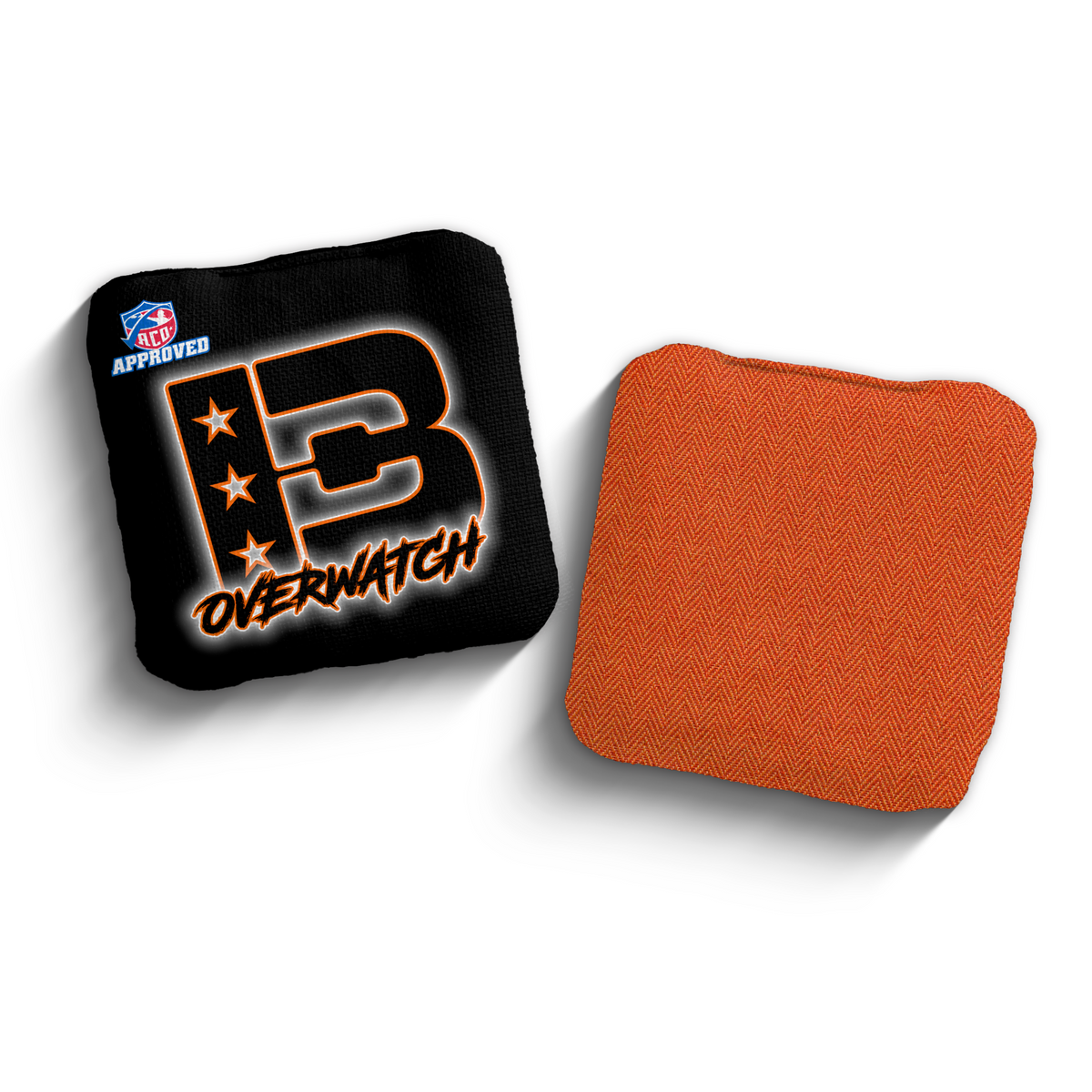 Overwatch Outline BLK-ORG ACO Stamped cornhole bags