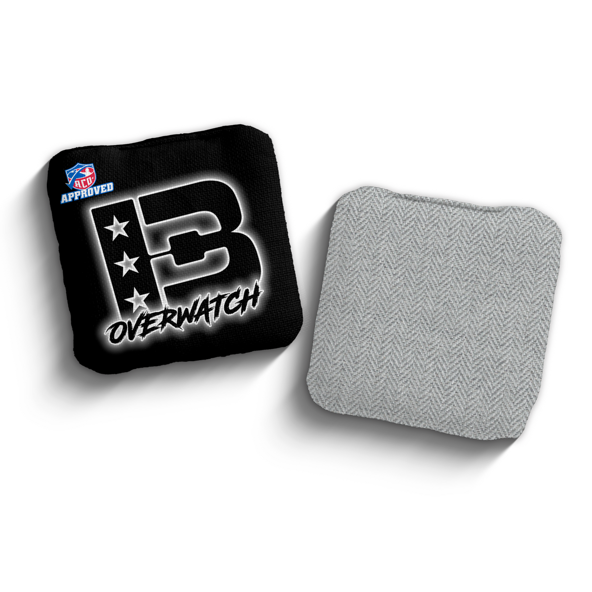 Overwatch Black Outline BLK-WHI ACO Stamped cornhole bags