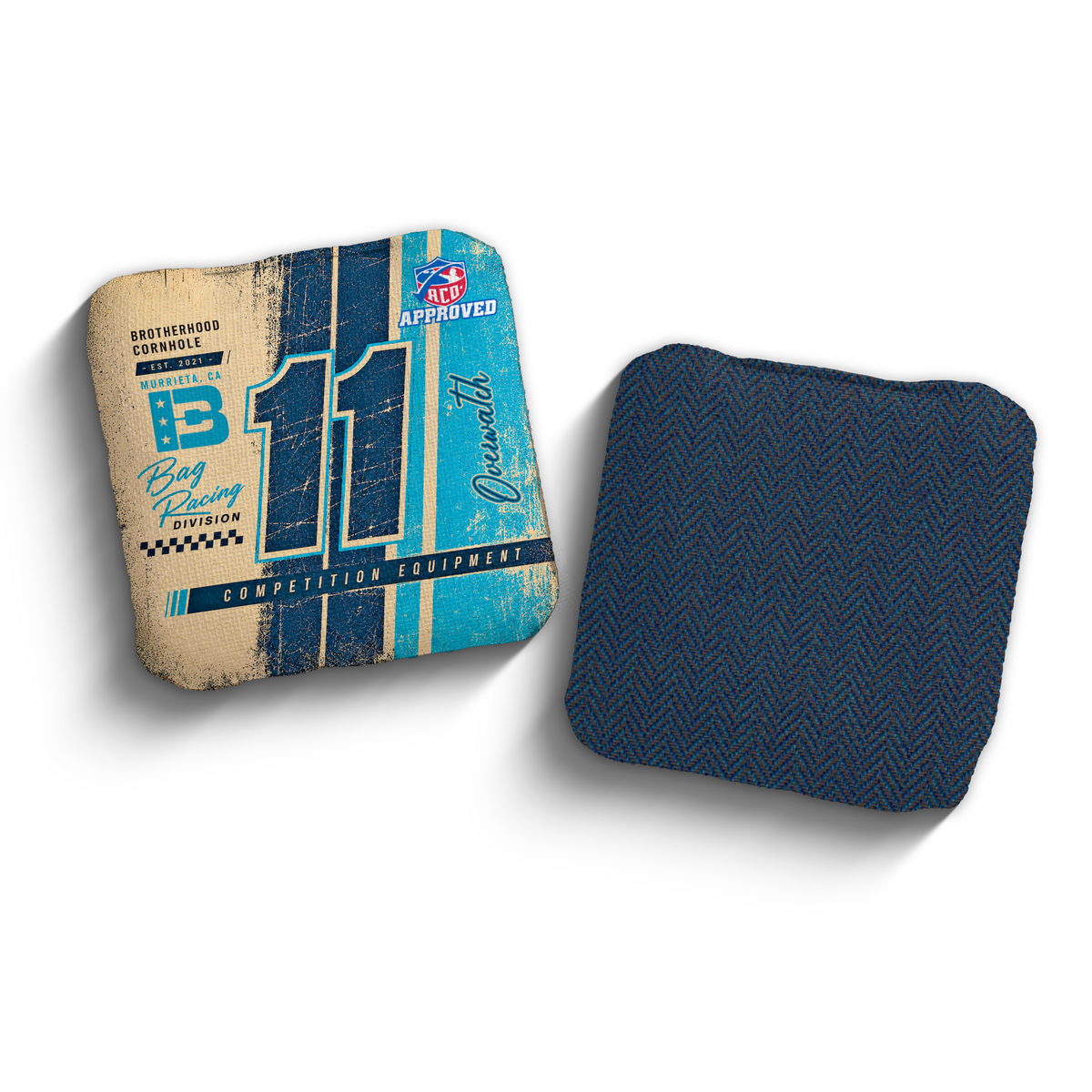 Overwatch Pole Position Blue ACO stamped cornhole bags