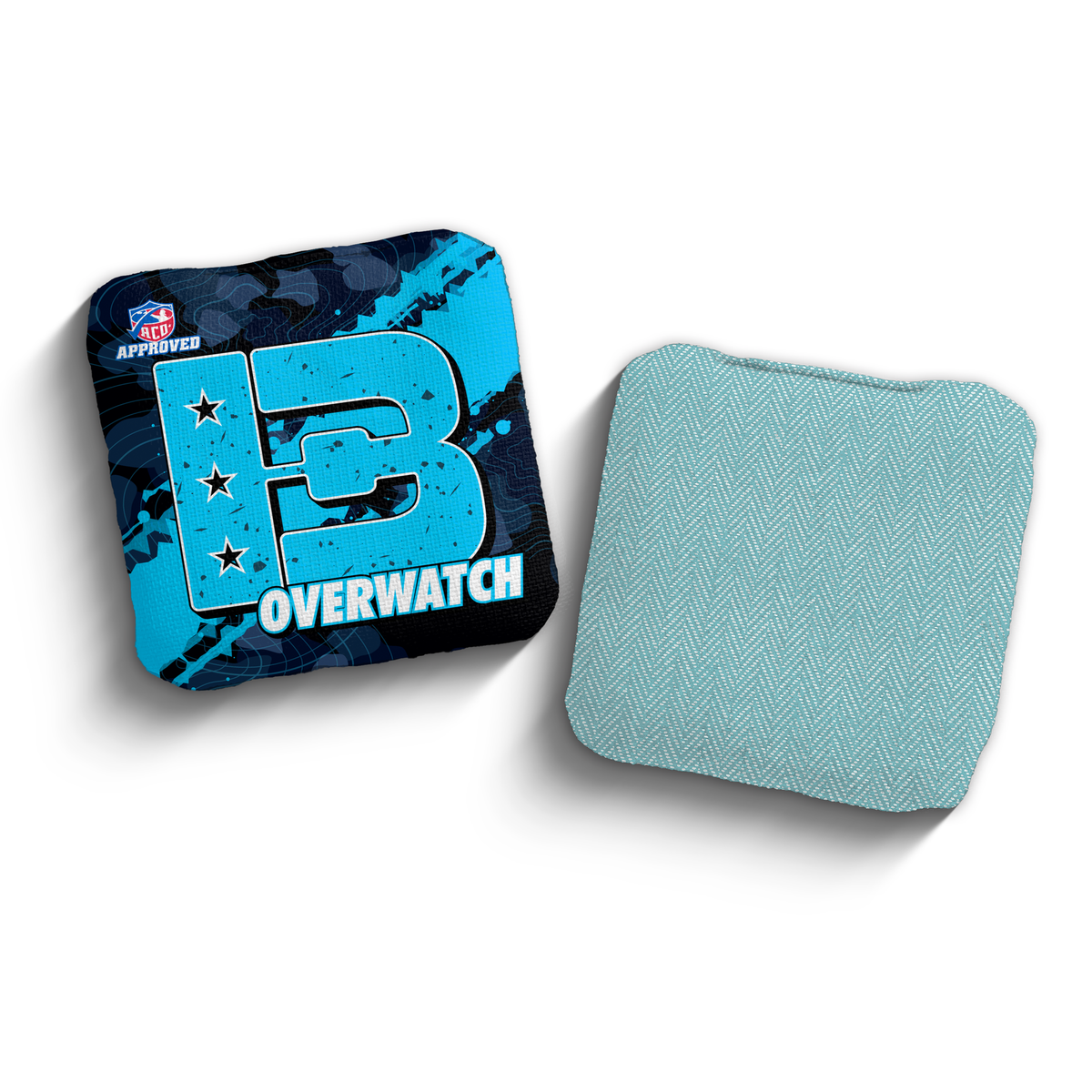 2027 Brotherhood Cornhole Overwatch Ridgeline Edition ACO Stamped Cornhole Bags - Cyan