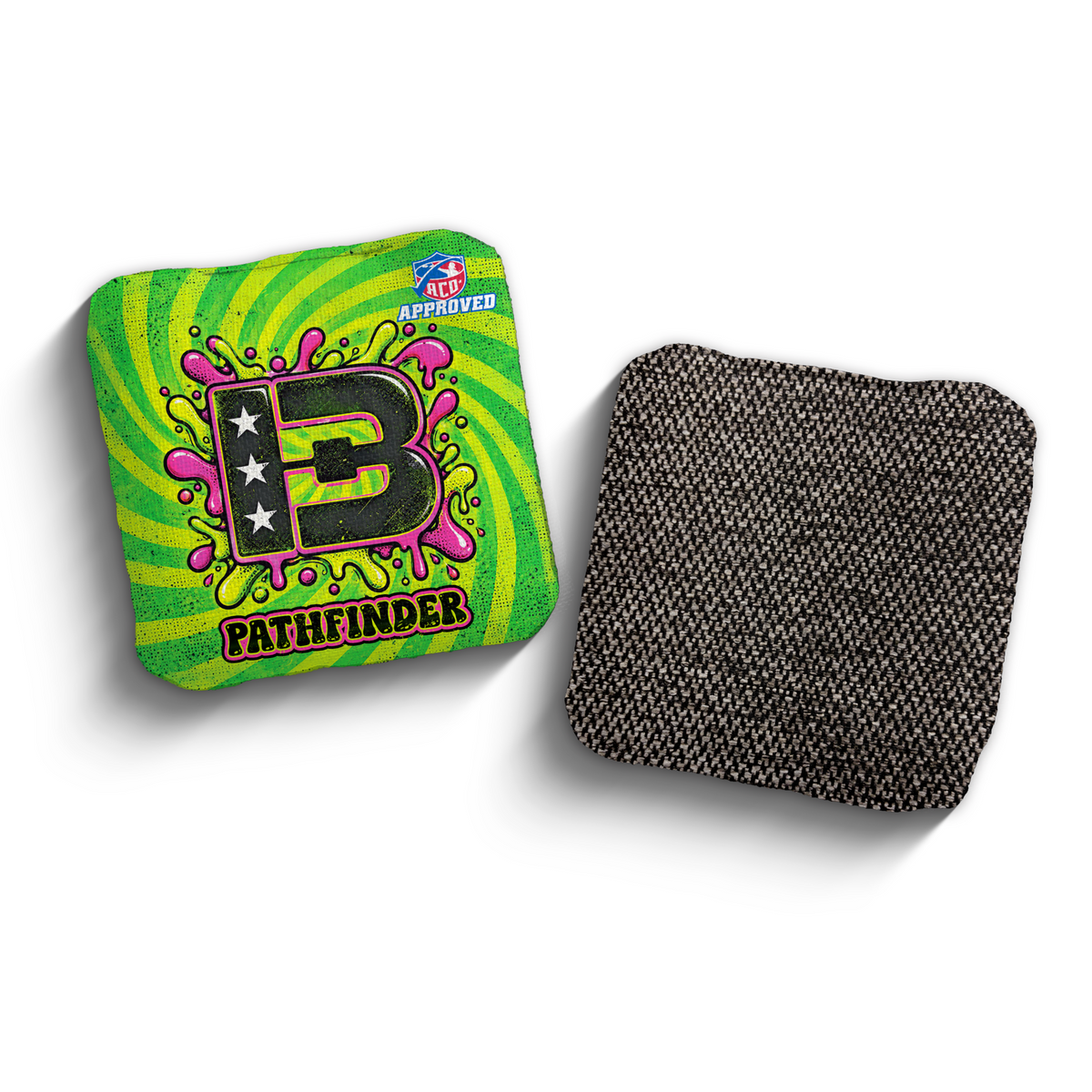 2027 Brotherhood Cornhole Pathfinder Acid Slime Edition ACO Stamped Cornhole Bags