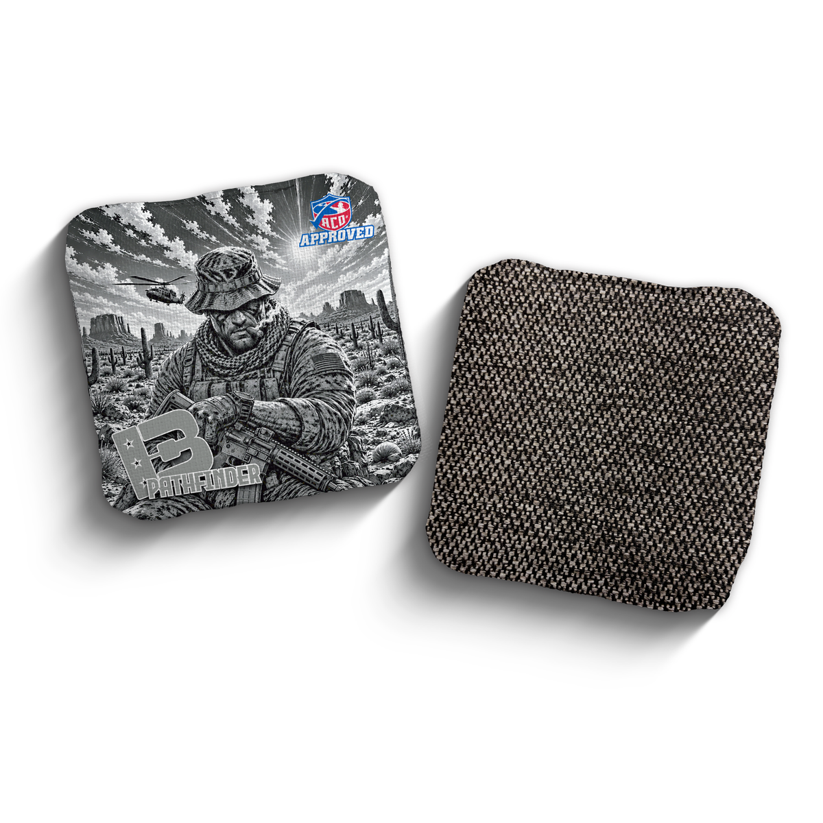 2027 Brotherhood Cornhole Pathfinder Recon Edition ACO Stamped Cornhole Bags - Boonie Badlands
